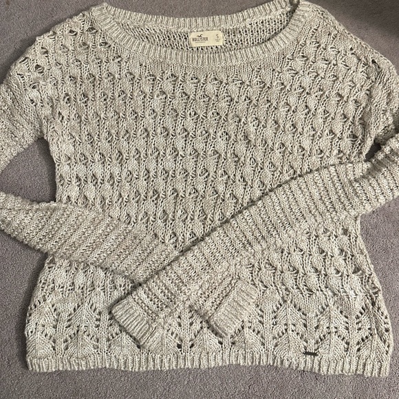 Hollister crochet knit sweater long sleeve - Picture 3 of 4